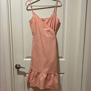 GAP Pink Ruffle Hem Mini Dress